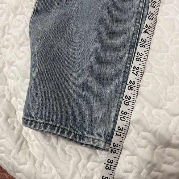 Express modern straight distressed 4 long low rise jeans denim - Picture 4 of 9